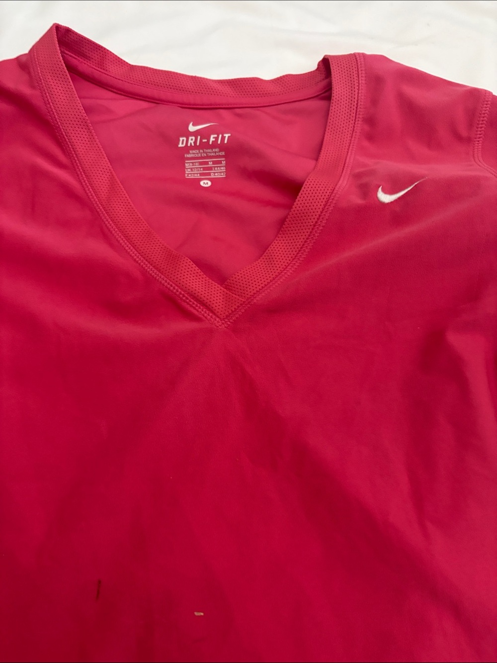 Nike Dri-FIT V-Neck Athletic Top - Hot Pink